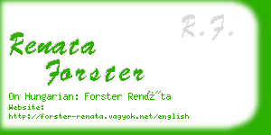 renata forster business card